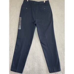 New Brooks Brothers Pants Mens 35x36 Navy Blue Advantage Chino Hudson Flat Front